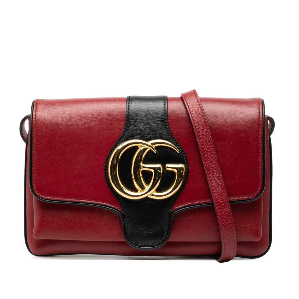 Gucci Small Bicolor Leather Arli Crossbody Red Leather Very good - Front View