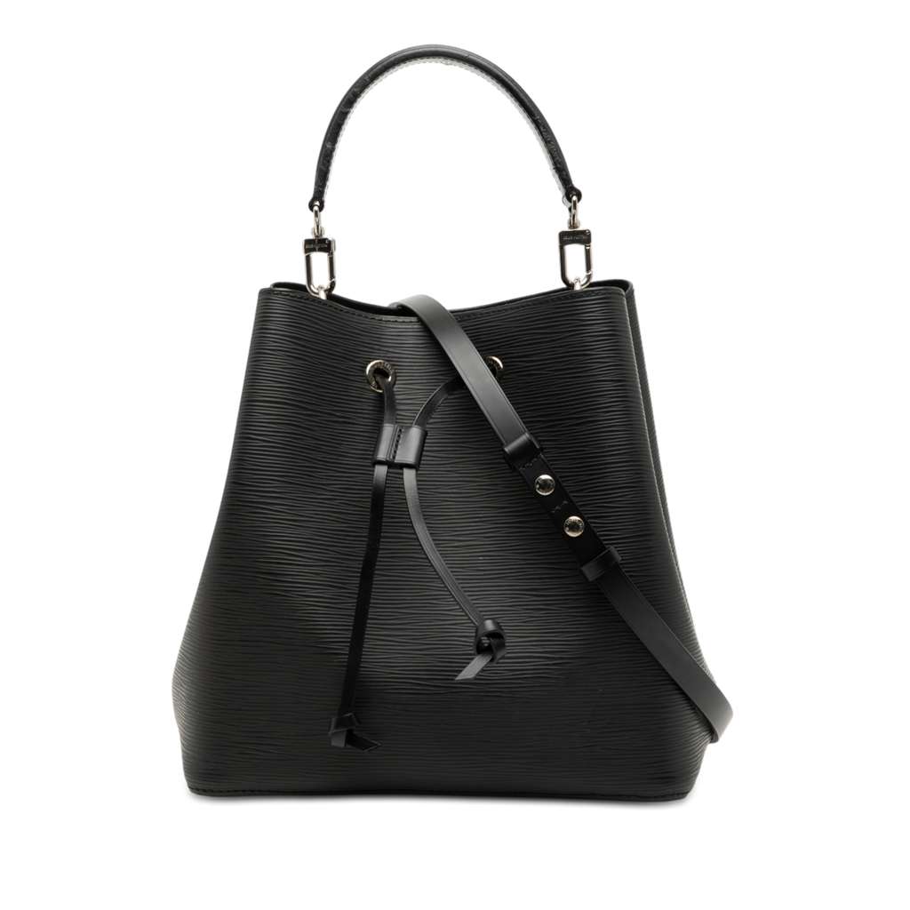 Louis Vuitton Epi NeoNoe MM Black Leather Good - Front View