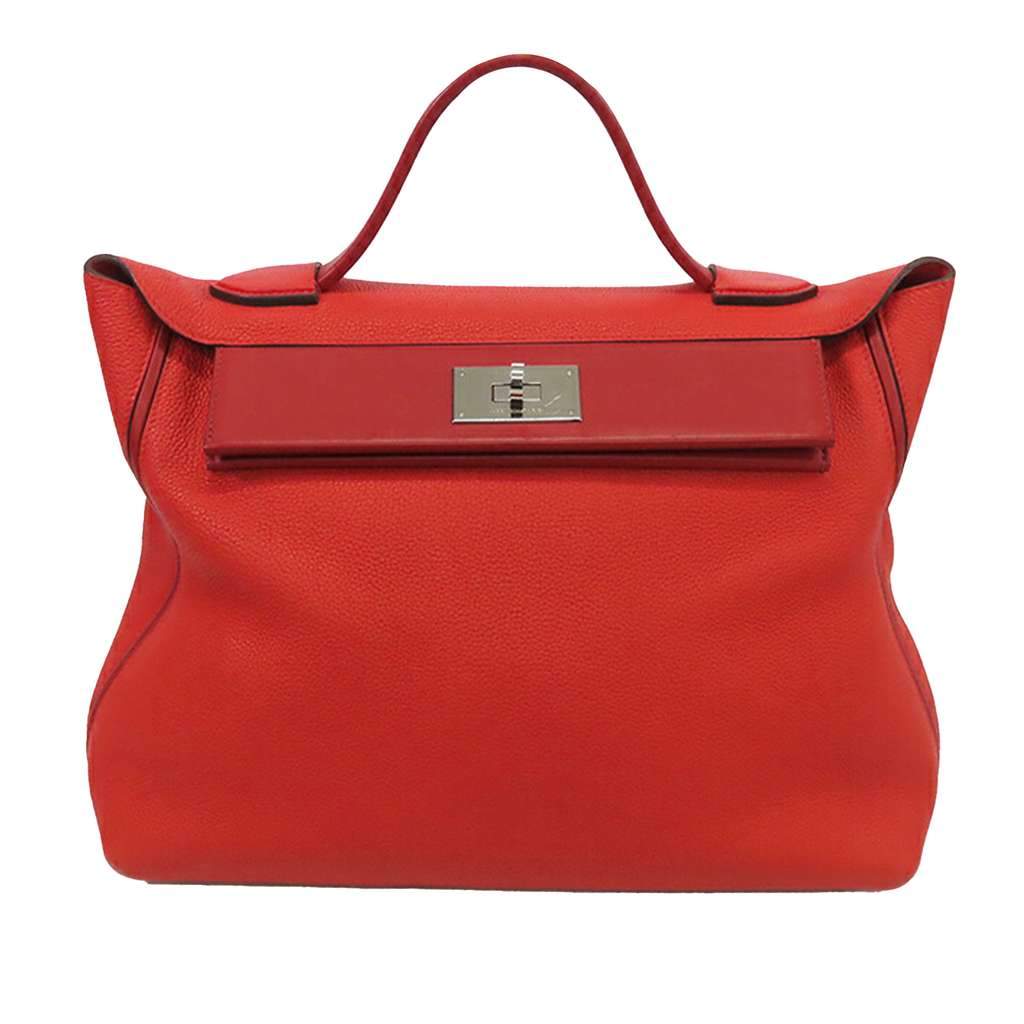 Hermès Maurice and Swift 24/24 35 Red Leather Very good condition - Front View