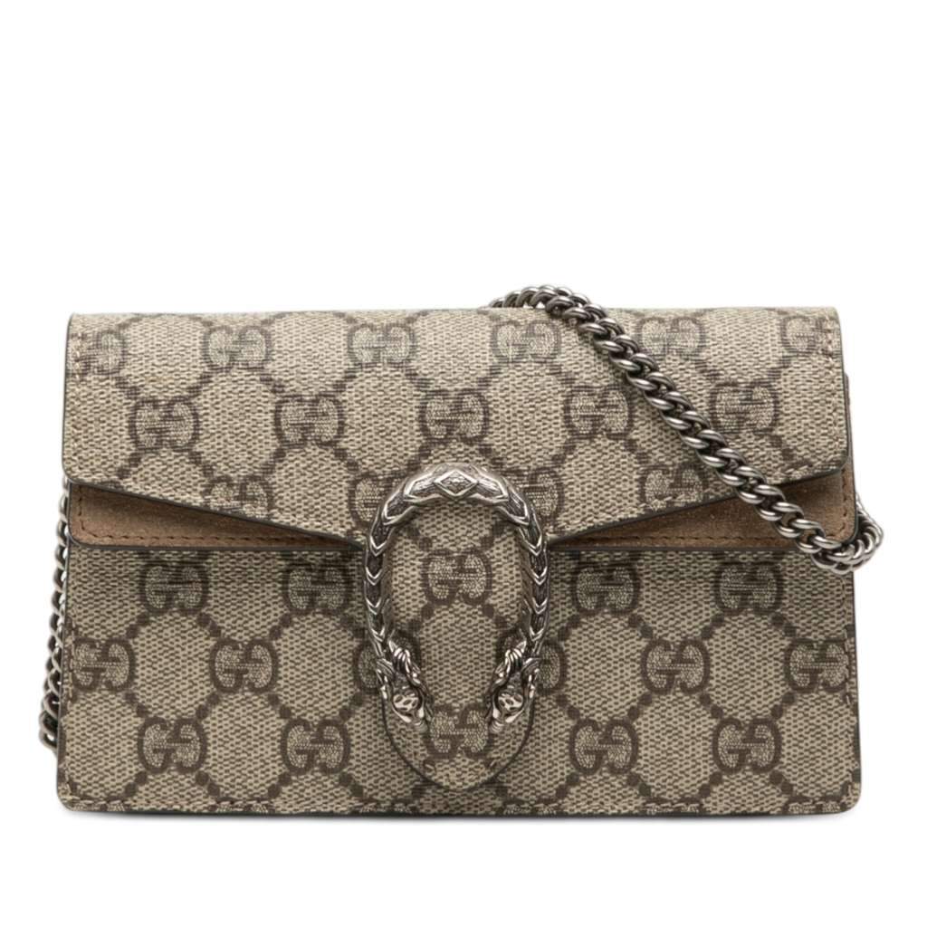 Gucci Mini GG Supreme Dionysus Crossbody Brown Canvas Very good condition - Front View
