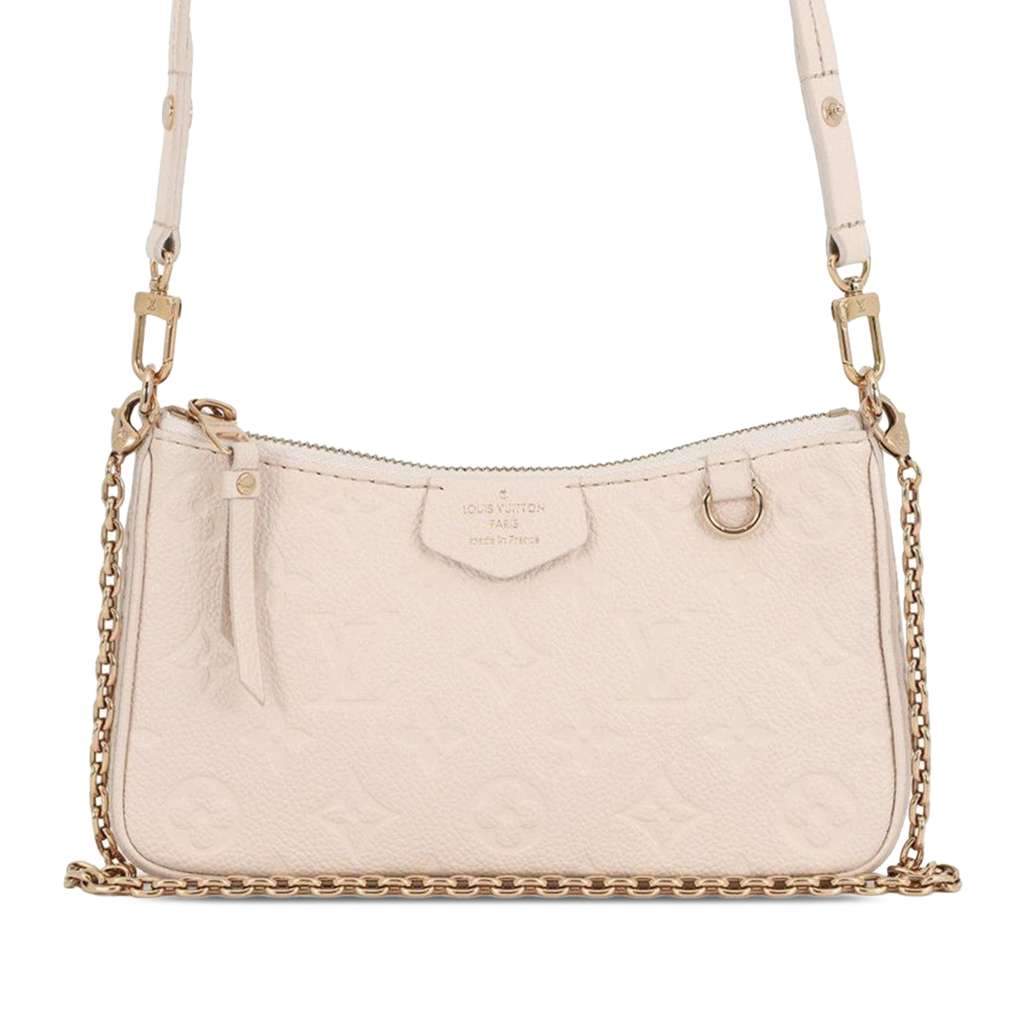 Louis Vuitton Monogram Empreinte Easy Pouch On Strap White Leather Very good condition - Front View