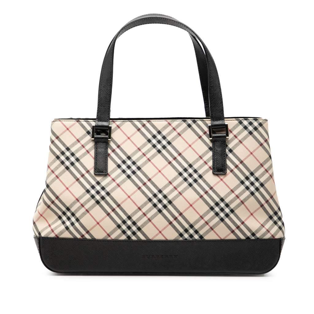 Burberry Nova Check Canvas Tote Brown Canvas Good condition - Front View