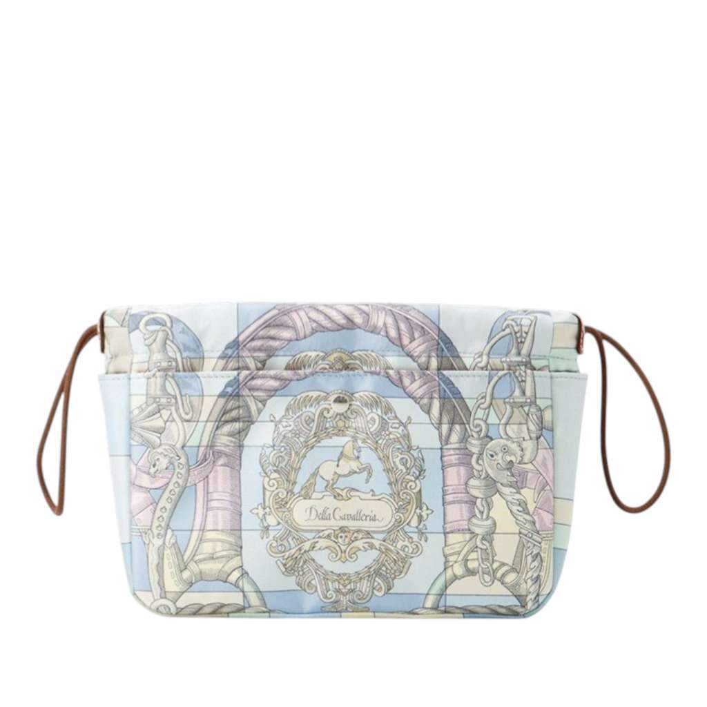 Hermès Silk Della Cavalleria Fourbi 20 Pouch Blue Silk Good condition - Front View
