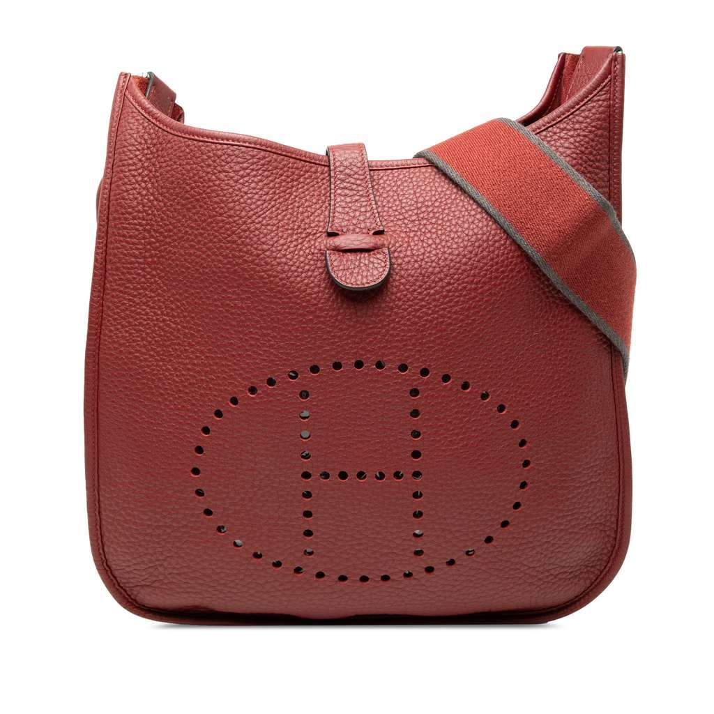 Hermès Clemence Evelyne III 29 Red Leather Very good condition - Front View
