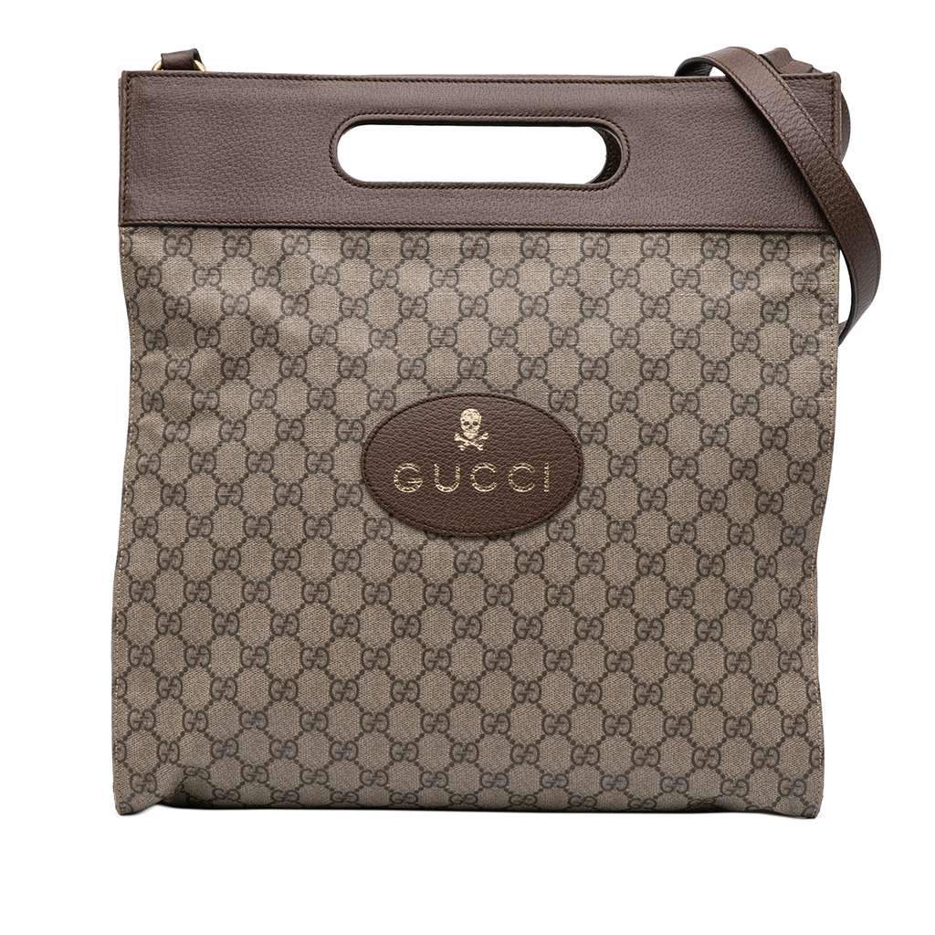 Gucci GG Supreme Neo Vintage Soft Tote Brown Canvas Very good - Front View