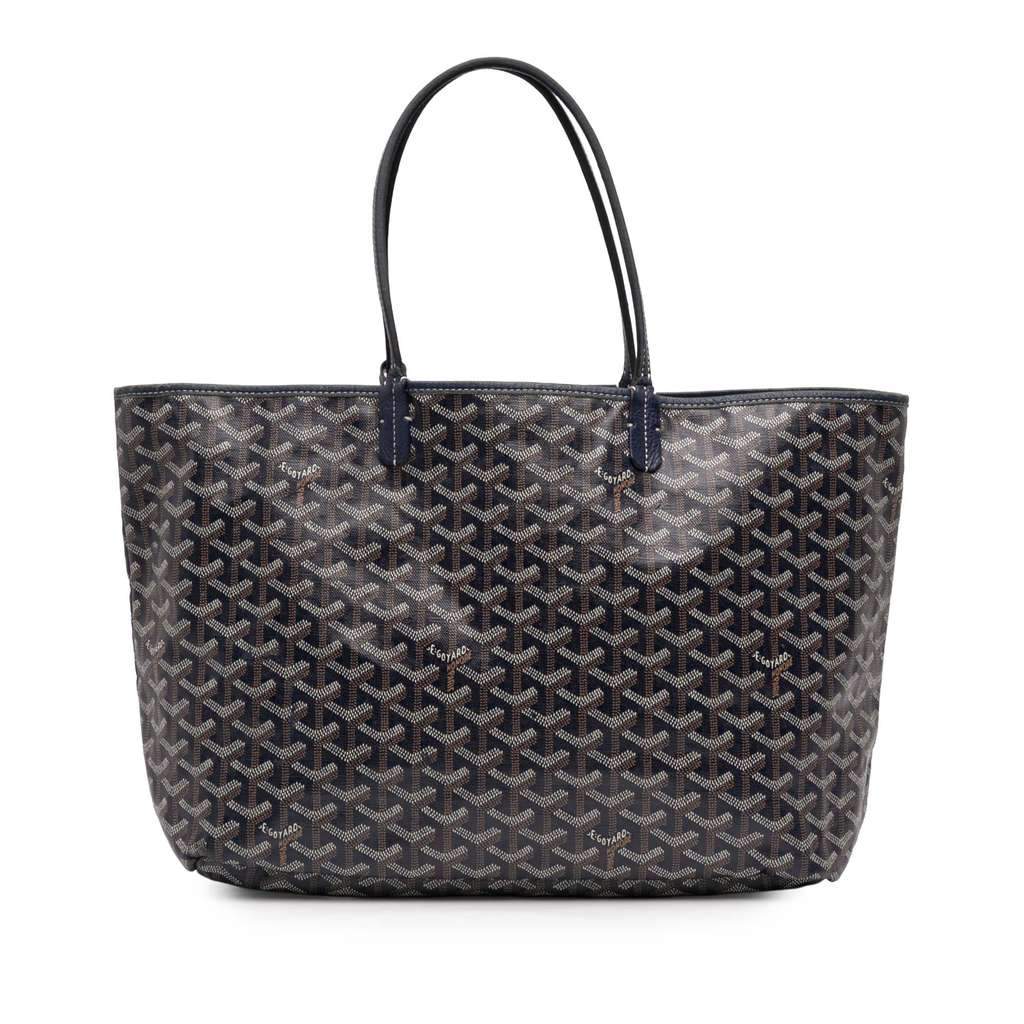 Goyard Goyardine Saint Louis PM Blue Canvas Very good - Front View
