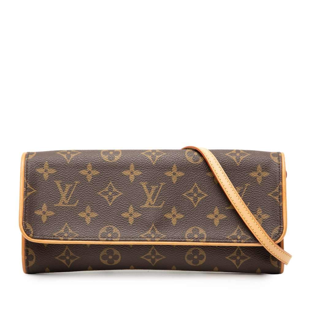 Louis Vuitton Monogram Pochette Twin GM Brown Very good - Front View