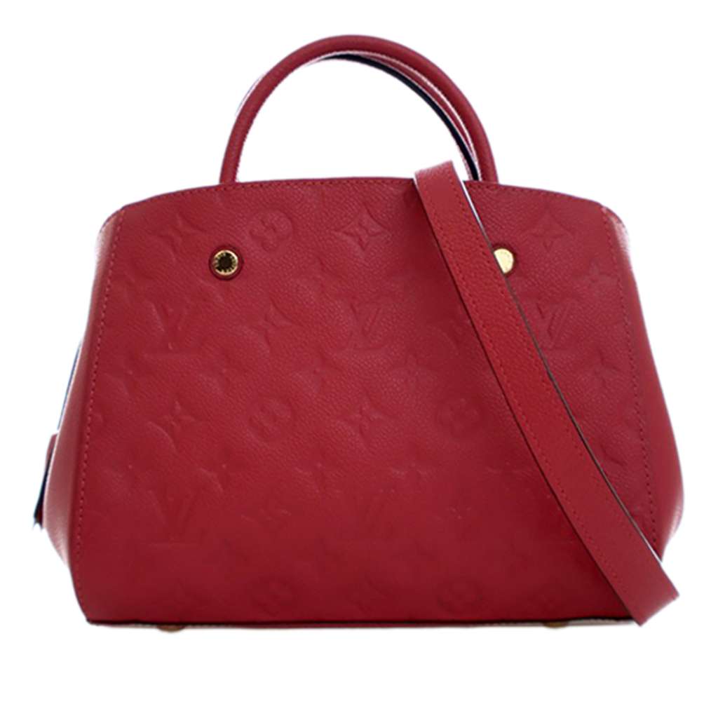 Louis Vuitton Monogram Empreinte Montaigne BB Red Leather Very good condition - Front View