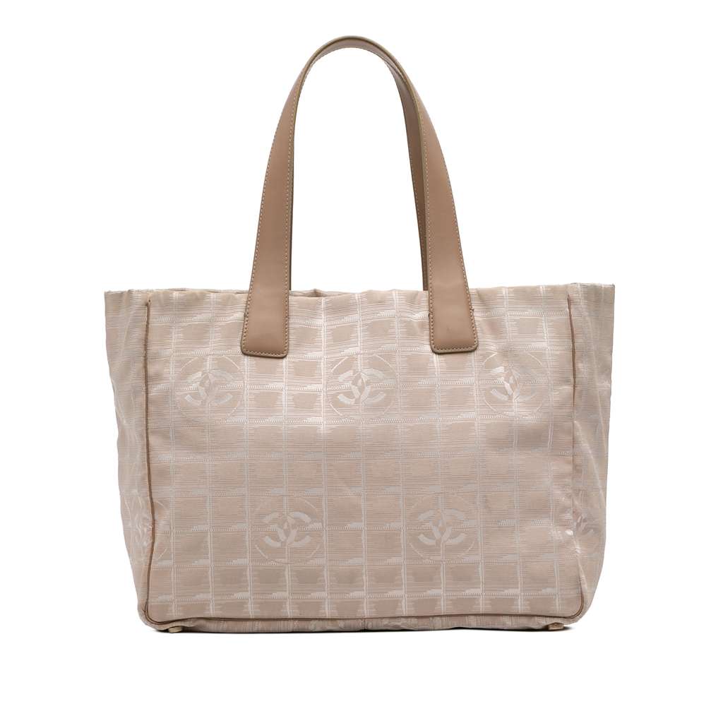 Chanel New Travel Line Nylon Tote Brown Very good condition - Front View