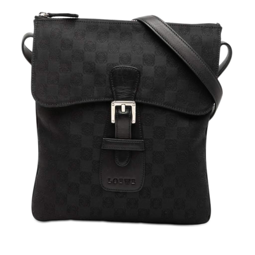 Loewe Anagram Canvas Crossbody Black Canvas Very good condition - Front View