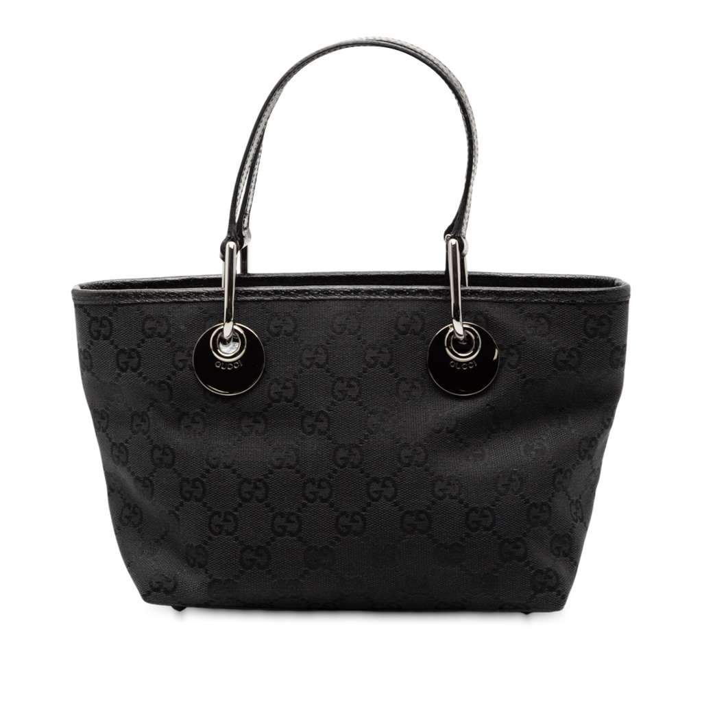 Gucci GG Canvas Eclipse Handbag Black Canvas Very good condition - Front View