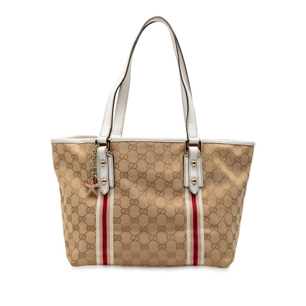 Gucci GG Canvas Jolicoeur Tote Brown Canvas Very good condition - Front View