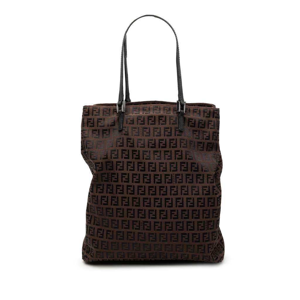 Fendi Zucchino Canvas Tote Brown Canvas Very good condition - Front View