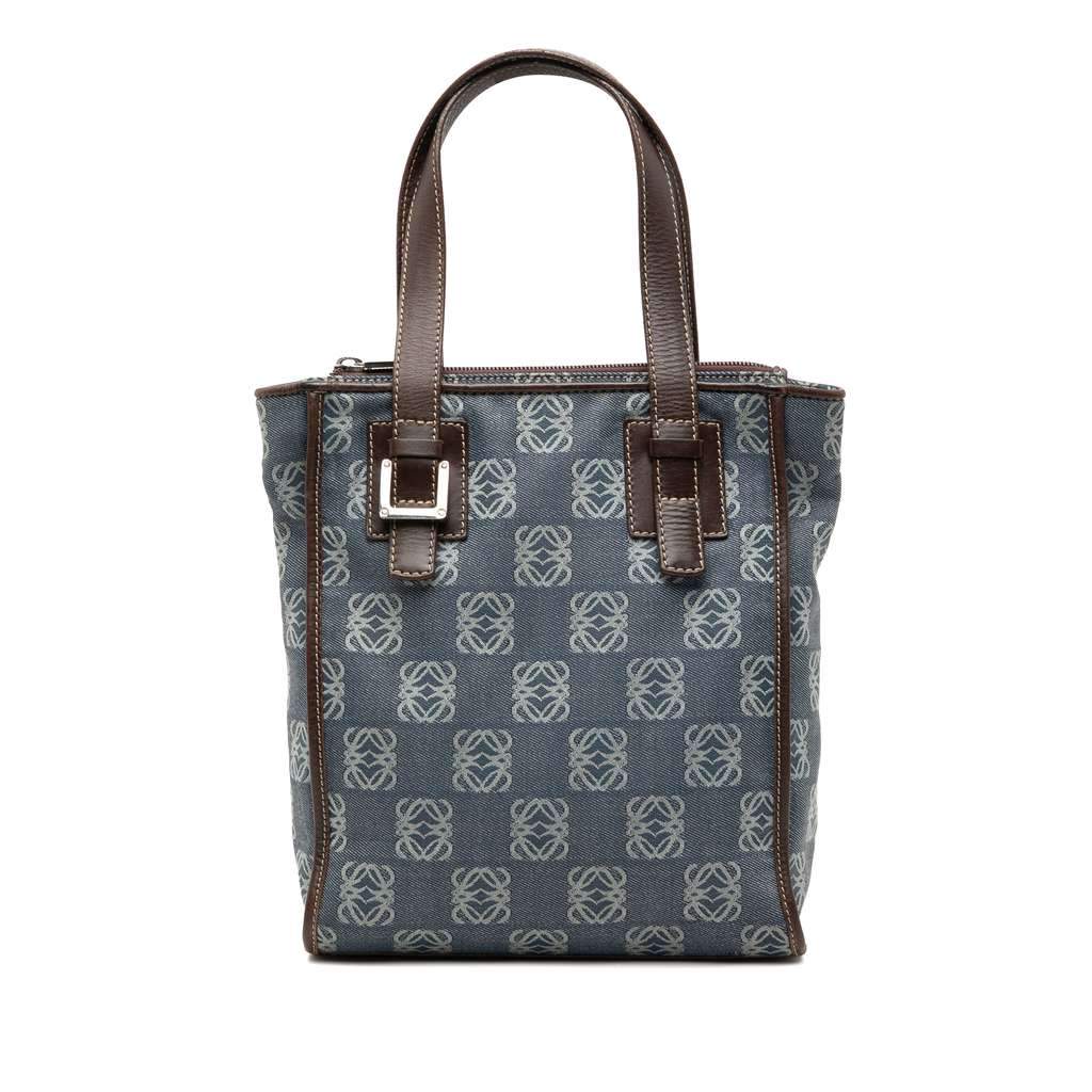 Loewe Anagram Denim Tote Blue Denim Very good condition - Front View
