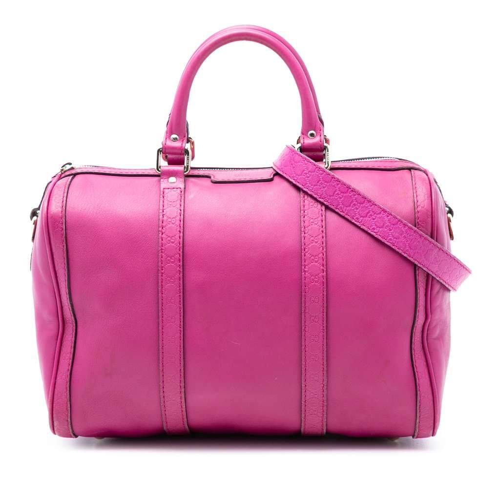 Gucci Medium Microguccissima Trimmed Joy Boston Bag Pink Leather Very good - Front View