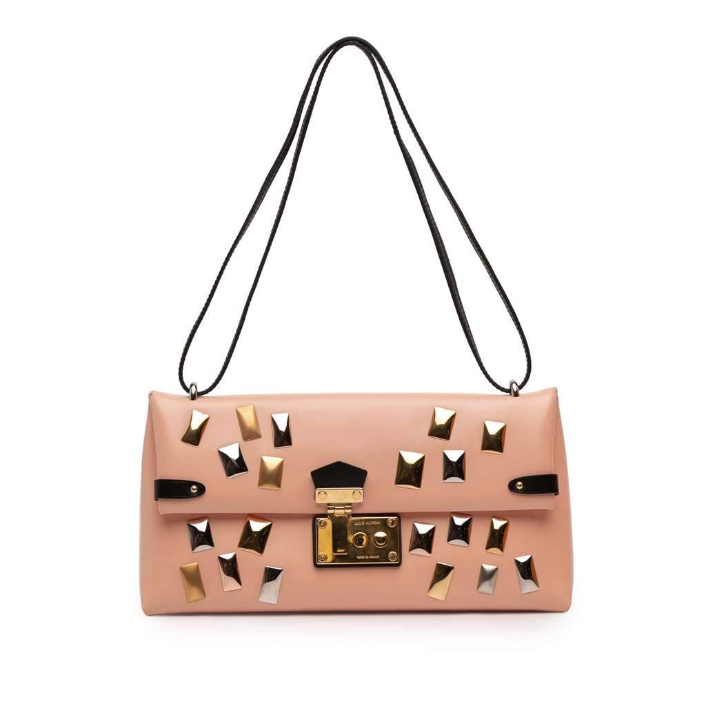 Louis Vuitton Glazed Calfskin Sac Triangle PM Pink Leather Very good condition - Front View