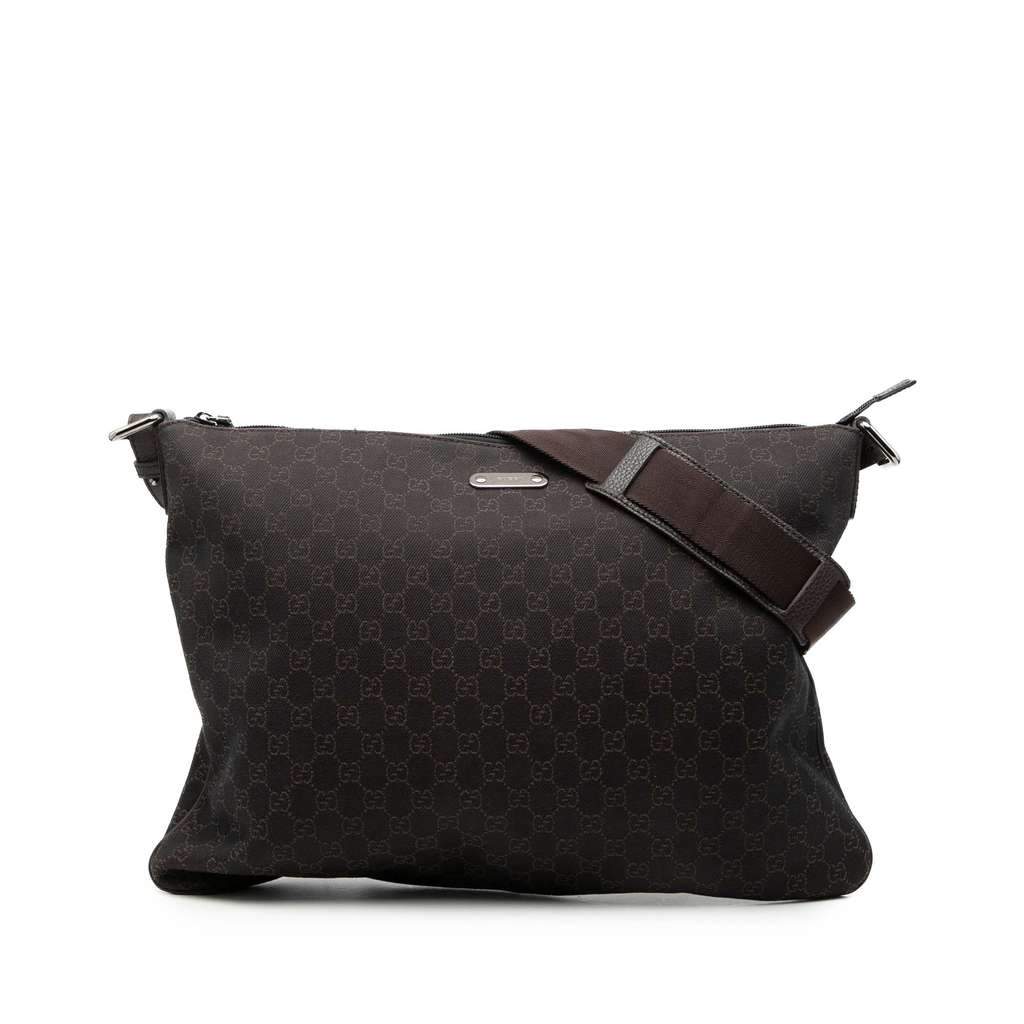 Gucci GG Denim Crossbody Brown Denim Very good condition - Front View