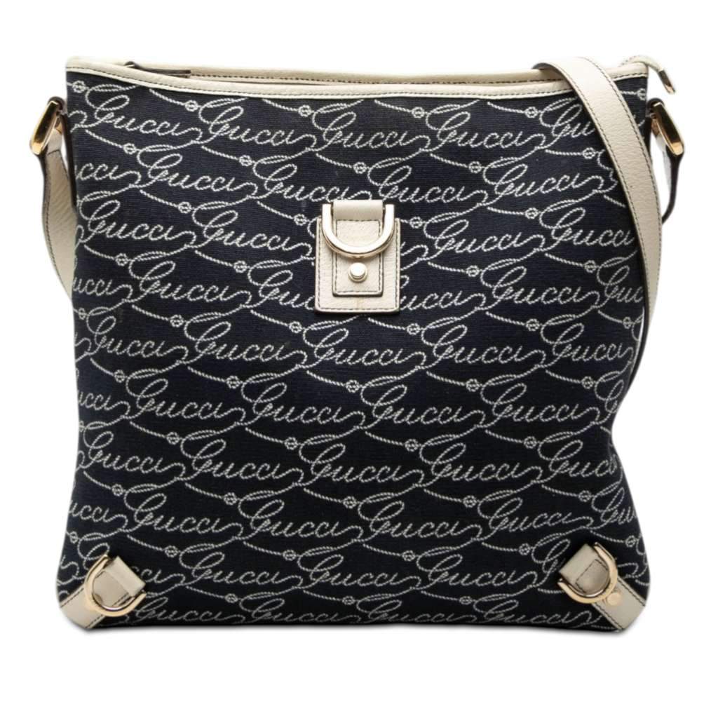 Gucci 85th Anniversary Denim Abbey D Ring Crossbody Blue Denim Very good condition - Front View