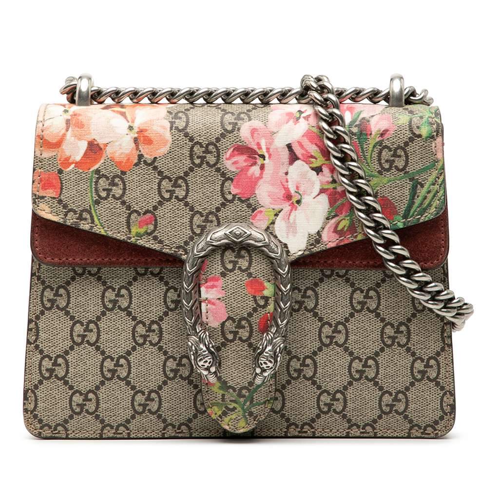 Gucci Small GG Supreme Blooms Dionysus Crossbody Beige Very good condition - Front View