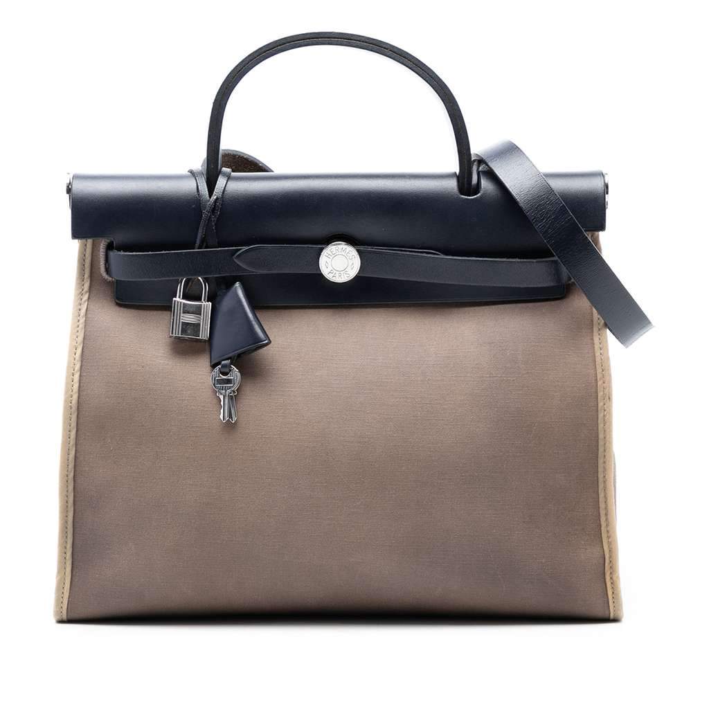Hermès Toile Herbag Zip 31 Brown Canvas Very good condition - Front View