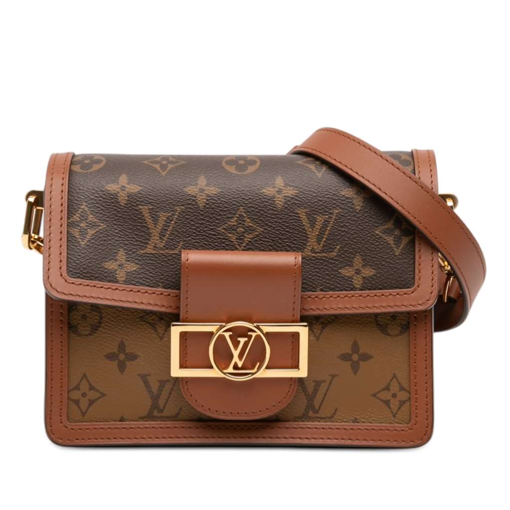 Louis Vuitton Monogram Reverse Mini Dauphine Brown Very good condition - Front View