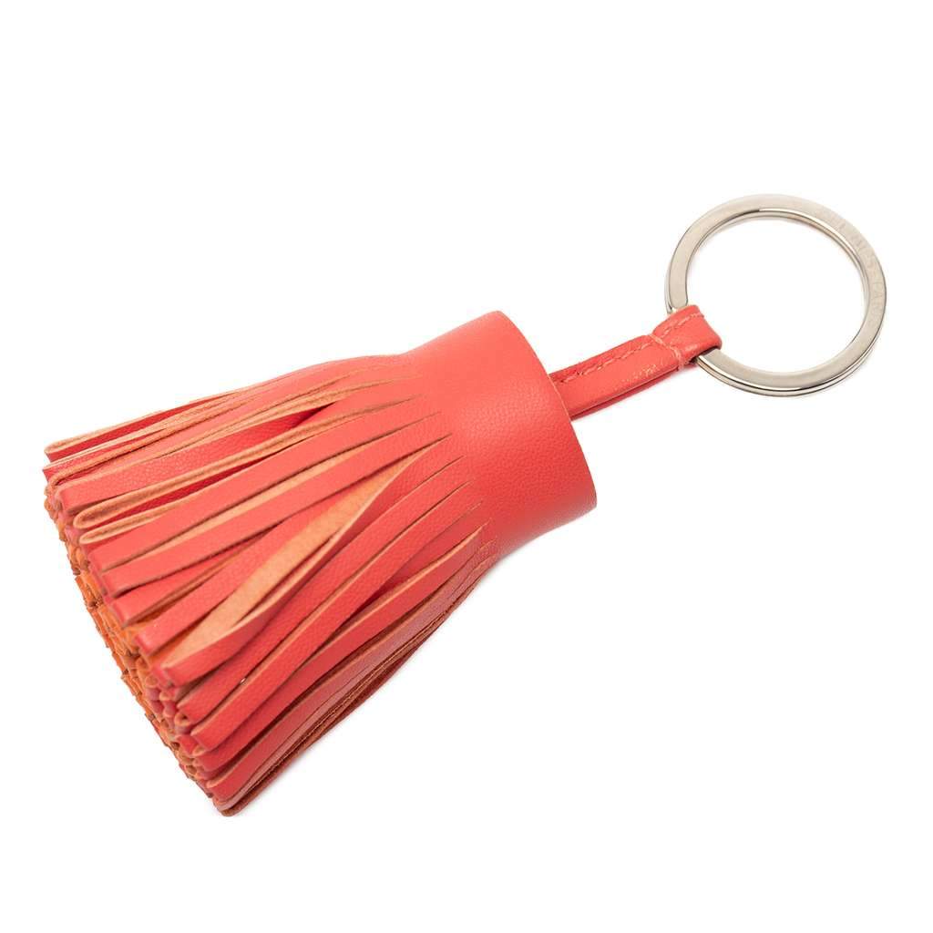 Hermès Milo Lambskin Carmen Key Ring Orange Leather Very good condition - Front View