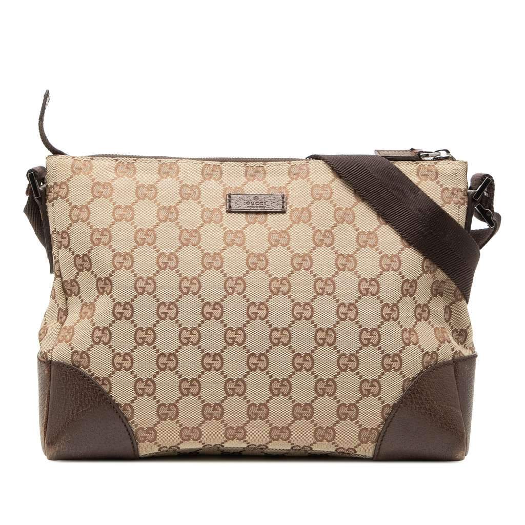 Gucci GG Canvas Crossbody Beige Canvas Very good condition - Front View