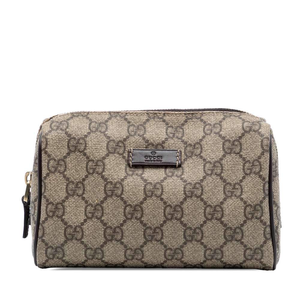 Gucci GG Supreme Pouch Beige Very good condition - Front View