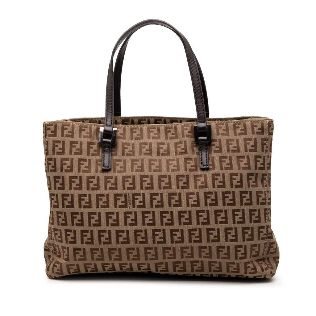 Fendi Zucchino Canvas Tote Brown Canvas Very good condition - Front View