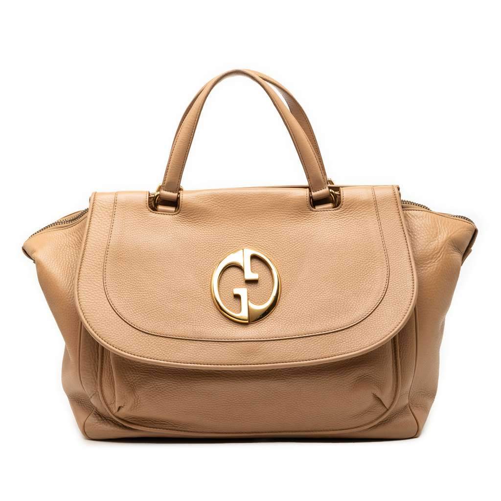 Gucci Medium Leather 1973 Handbag Brown Leather Very good condition - Front View