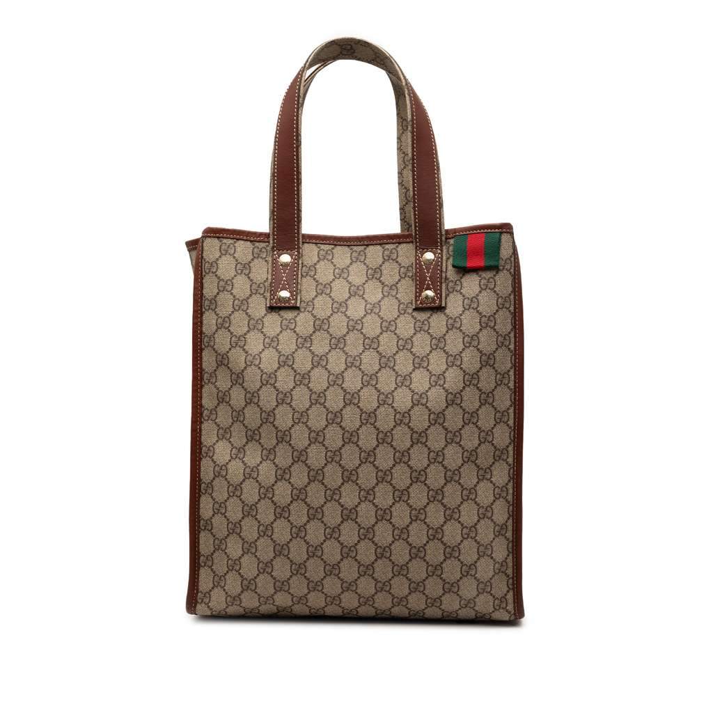 Gucci GG Supreme Web Tote Beige Very good condition - Front View