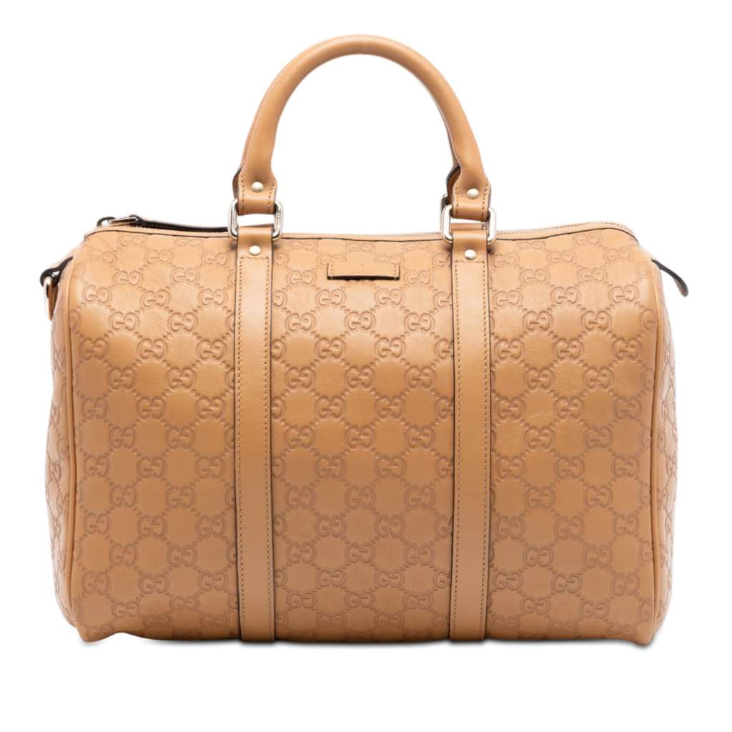 Gucci Medium Guccissima Joy Boston Bag Beige Leather Very good condition - Front View