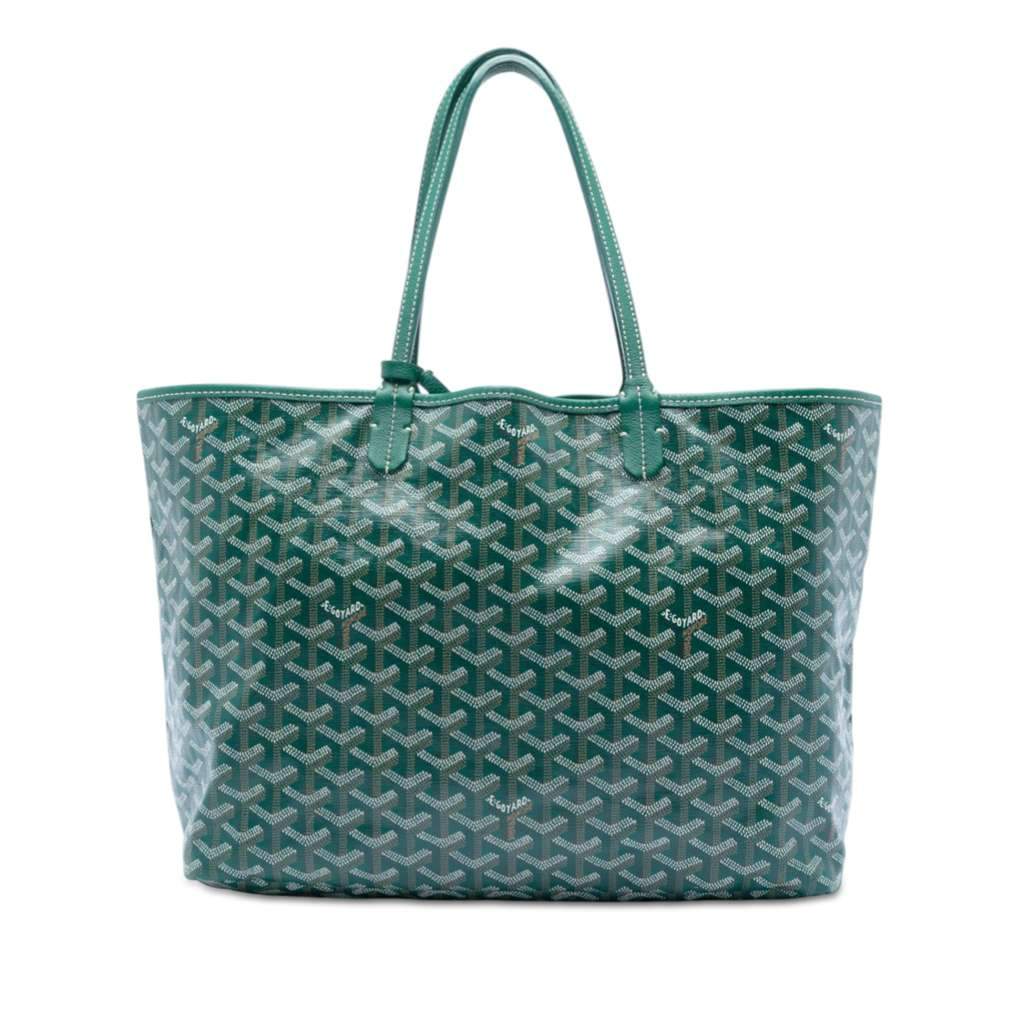 Goyard Goyardine Saint Louis PM Green Canvas Very good condition - Front View