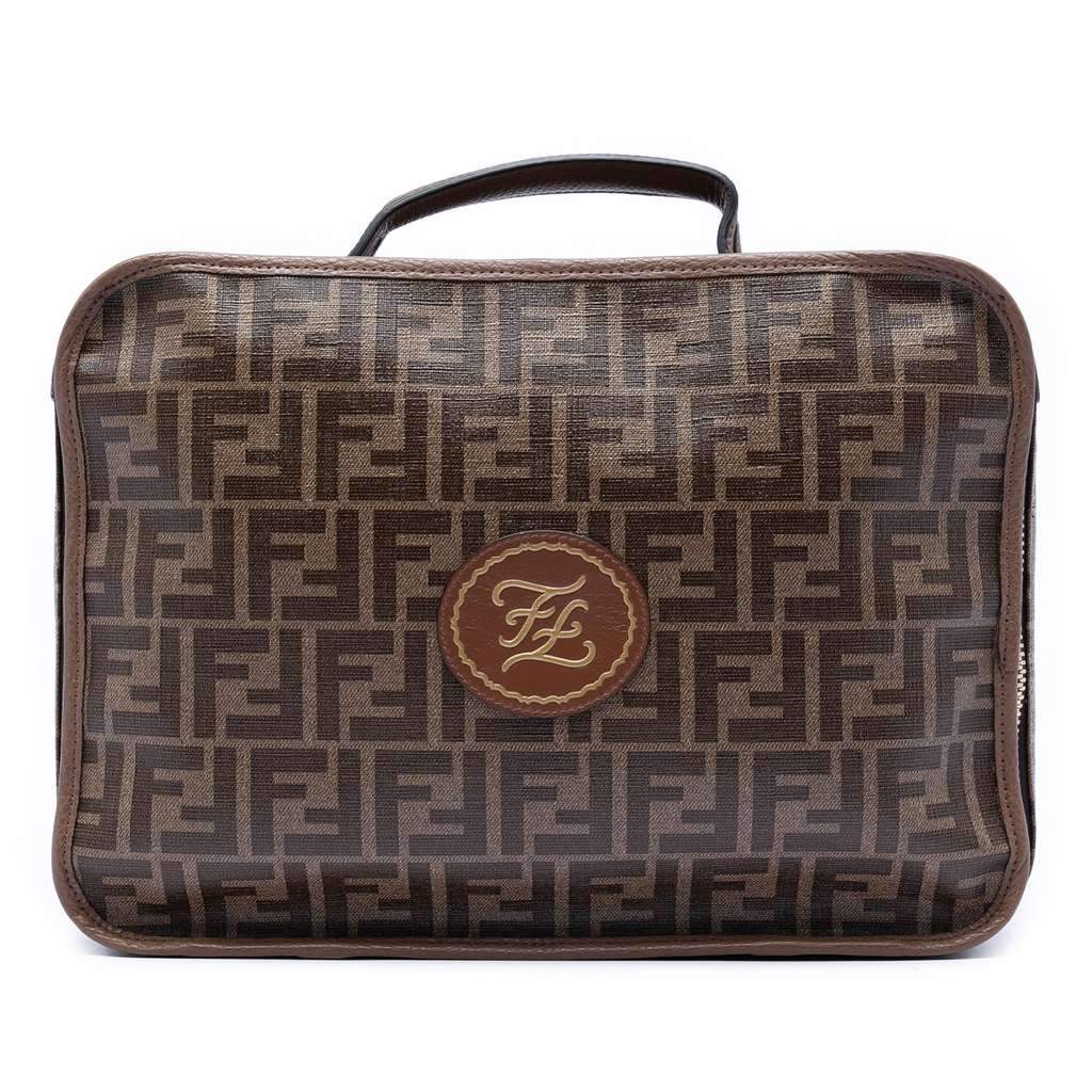 Fendi Zucca Coated Canvas Karligraphy Travel Bag Brown Canvas Very good condition - Front View