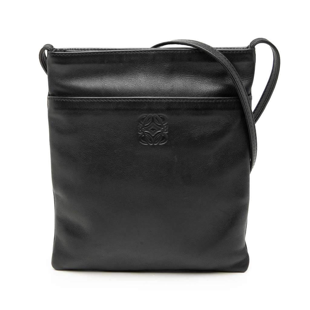 Loewe Nappa Anagram Crossbody Black Leather Very good condition - Front View