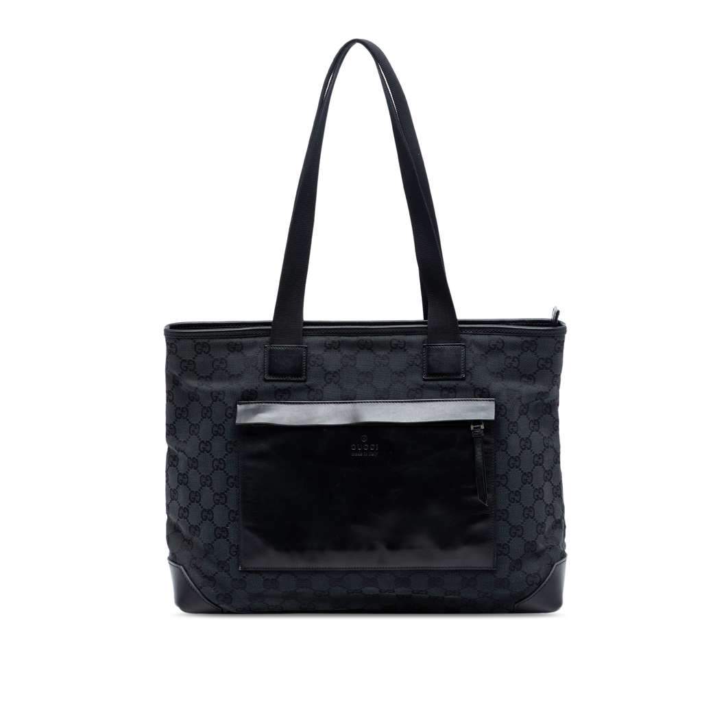 Gucci GG Canvas Tote Black Canvas Very good condition - Front View
