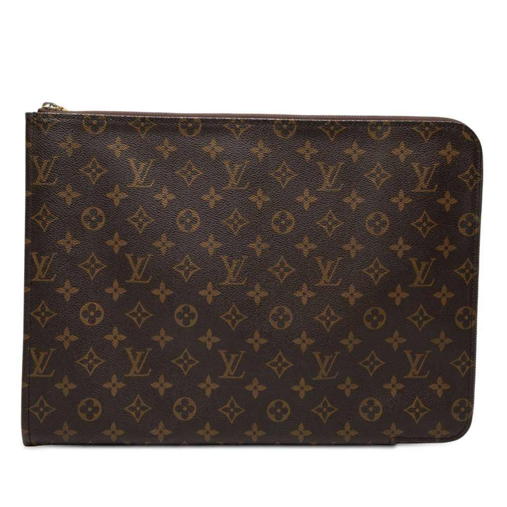 Louis Vuitton Monogram Poche Documents Portfolio Brown Very good - Front View