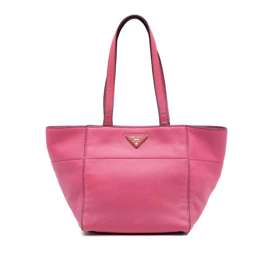 Prada Vitello Daino Tote Pink Leather Very good - Front View