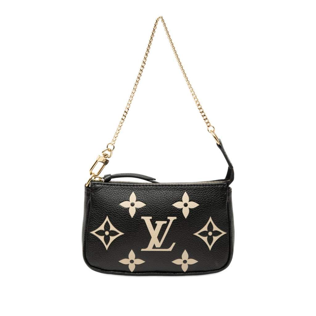 Louis Vuitton Bicolor Monogram Empreinte Mini Pochette Accessoires Black Leather Very good condition - Front View