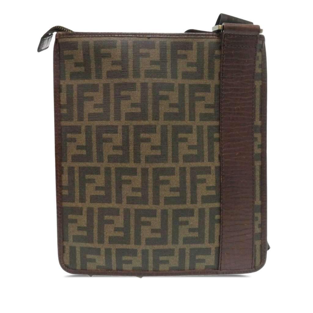 Fendi Zucca Coated Canvas Crossbody Brown Canvas Very good condition - Front View