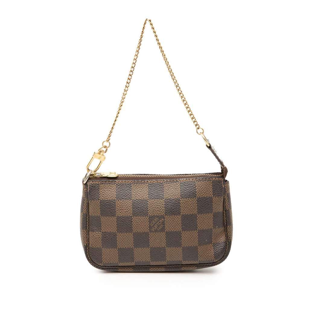 Louis Vuitton Damier Ebene Mini Pochette Accessoires Brown Very good condition - Front View