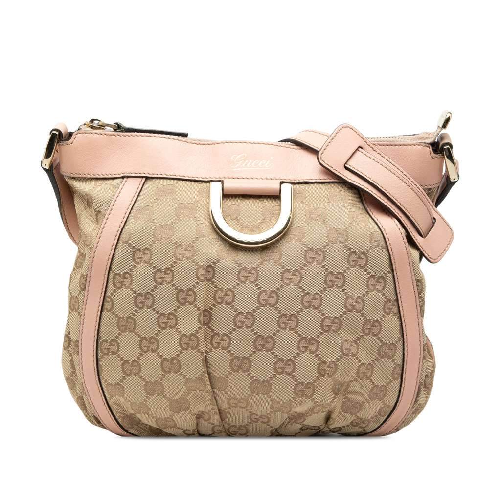 Gucci GG Canvas Abbey D Ring Crossbody Beige Canvas Very good condition - Front View