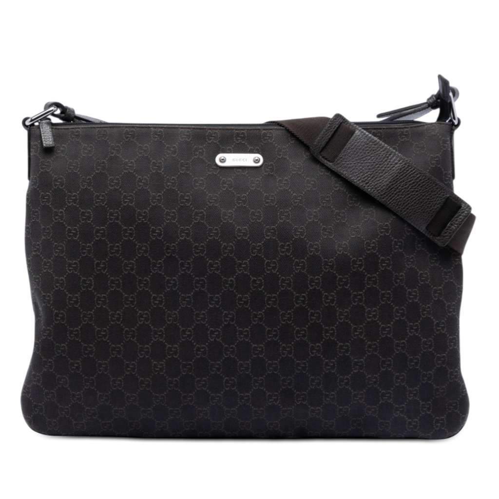 Gucci GG Denim Crossbody Brown Denim Very good condition - Front View