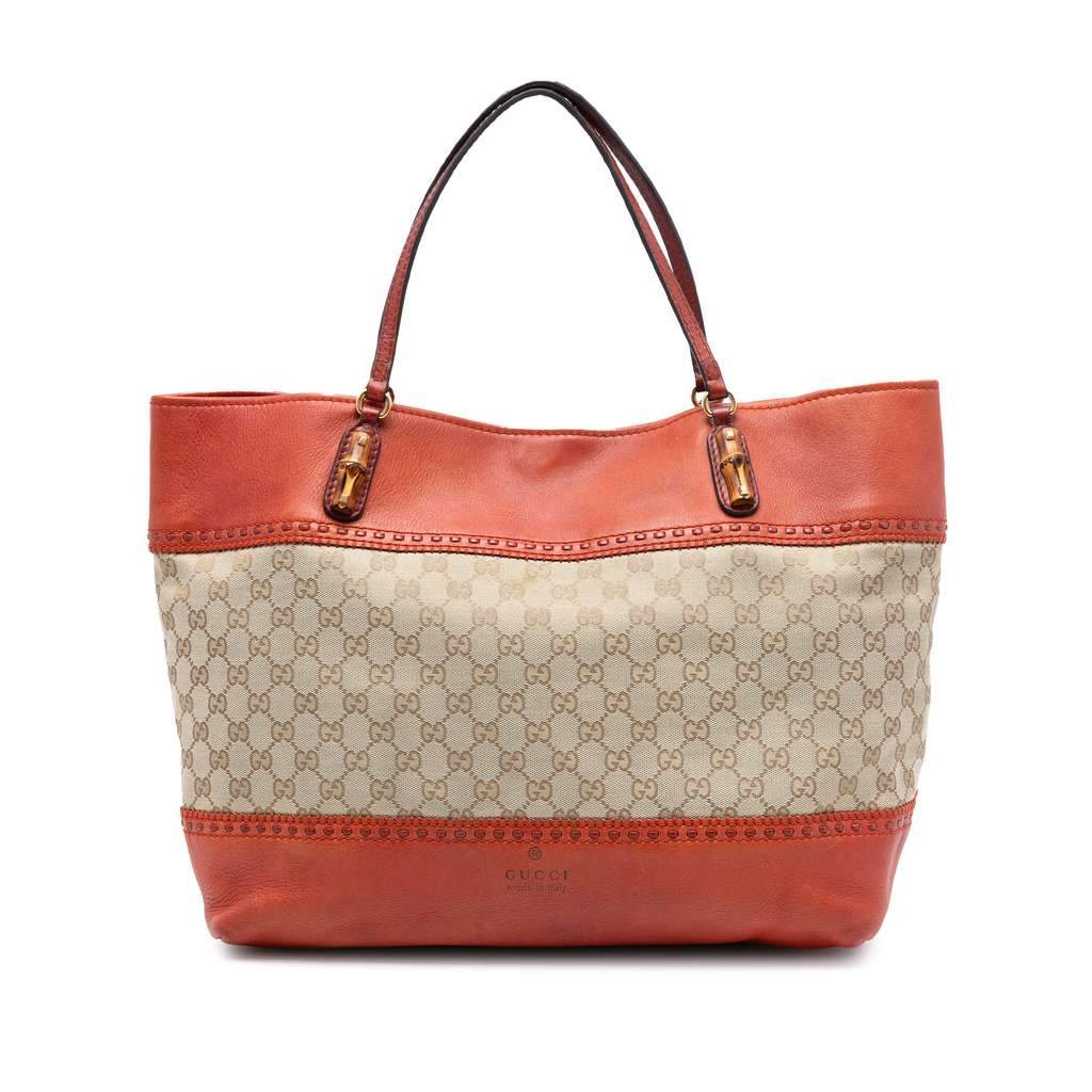 Gucci Large GG Canvas Laidback Crafty Tote Beige Very good condition - Front View