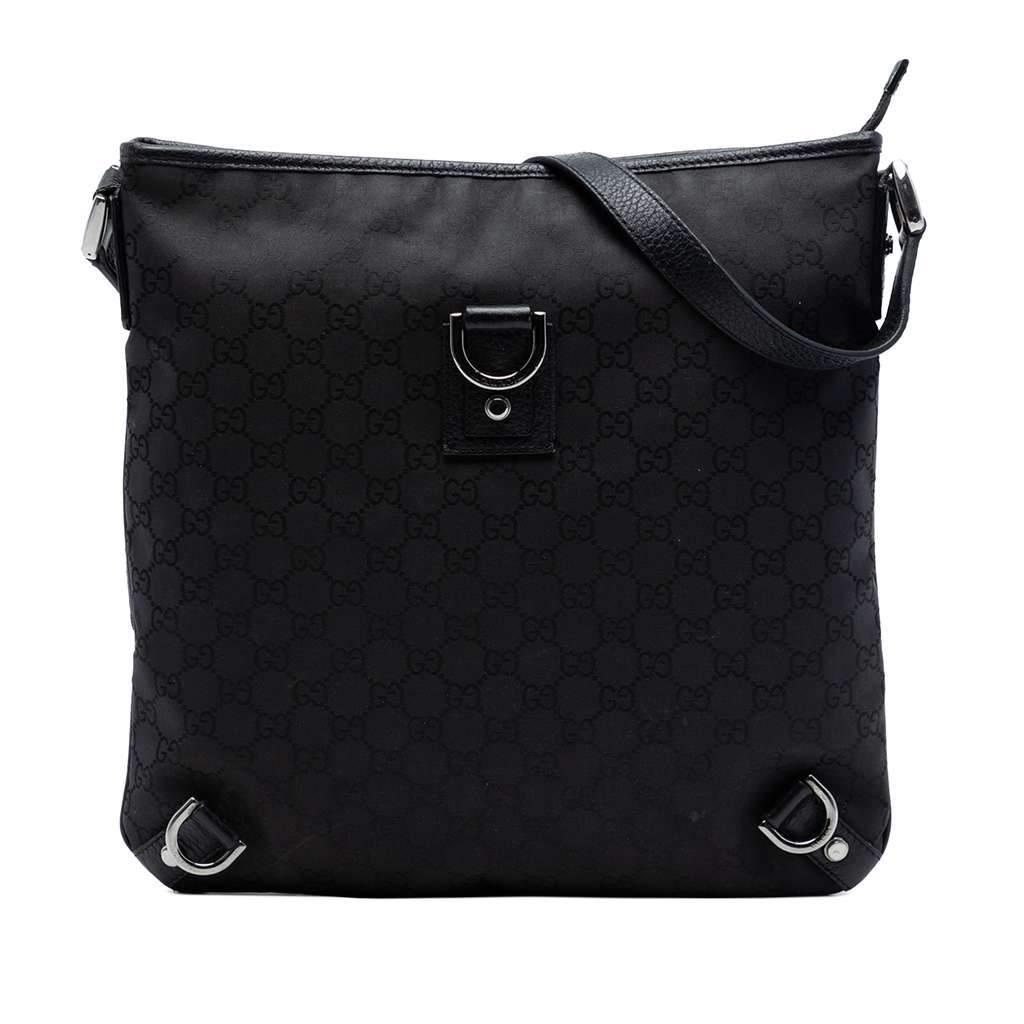 Gucci GG Canvas Abbey D Ring Crossbody Black Canvas Very good - Front View