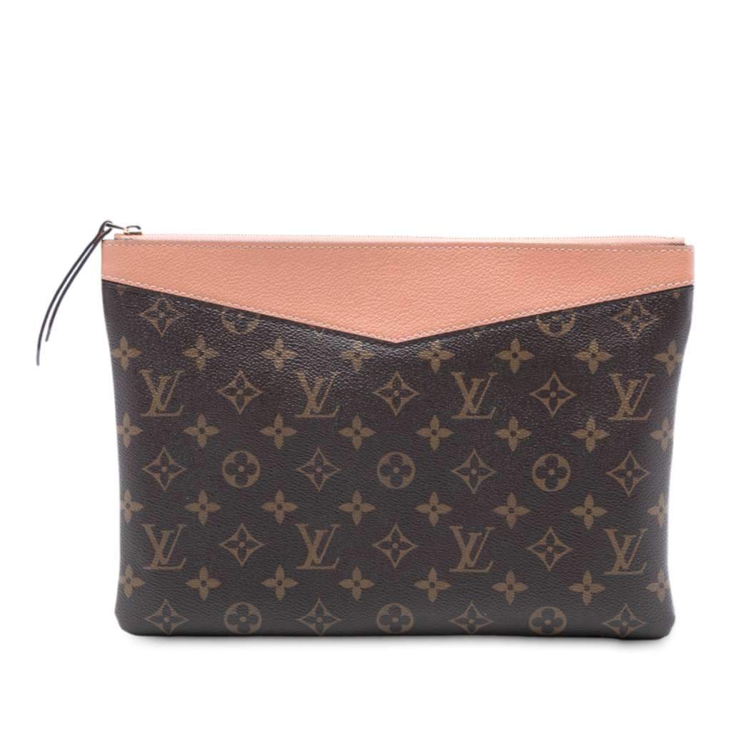 Louis Vuitton Monogram Daily Pouch Brown Very good - Front View