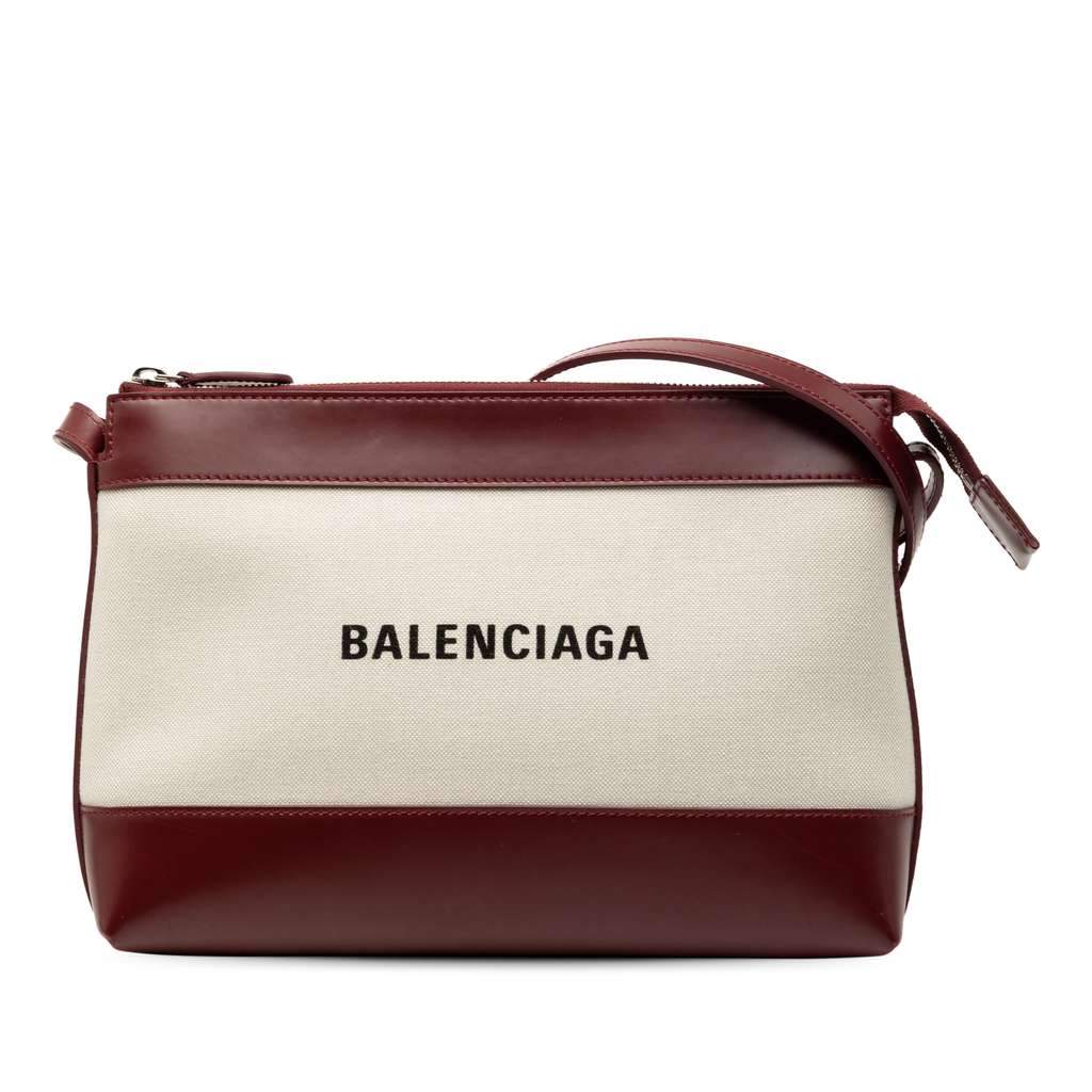 Balenciaga Canvas Logo Crossbody Brown Canvas Very good condition - Front View