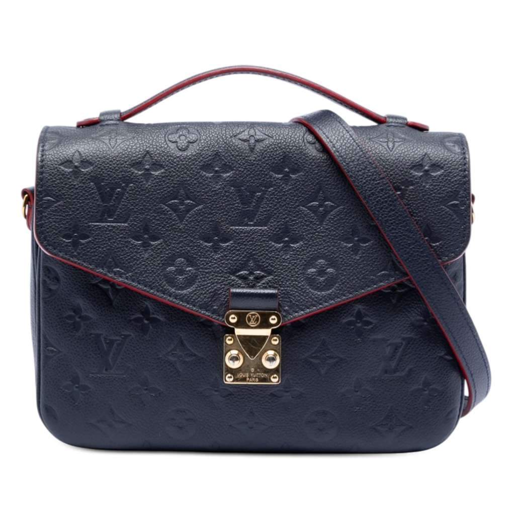 Louis Vuitton Monogram Empreinte Pochette Metis Blue Leather Very good - Front View