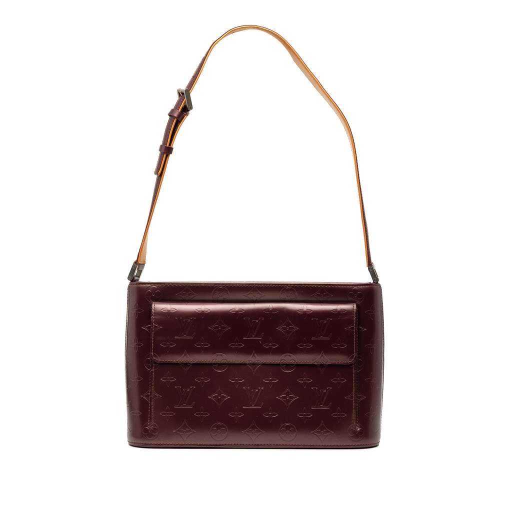 Louis Vuitton Monogram Mat Alston Red Leather Very good condition - Front View