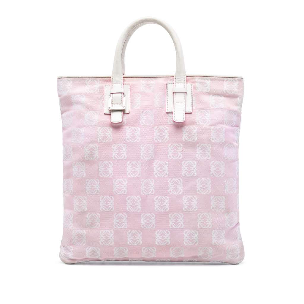 Loewe Anagram Canvas Tote Pink Canvas Very good condition - Front View